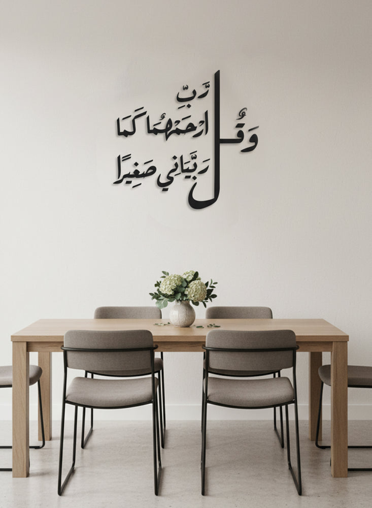 وَقُل رَّبِّ ارحَمهُمَا