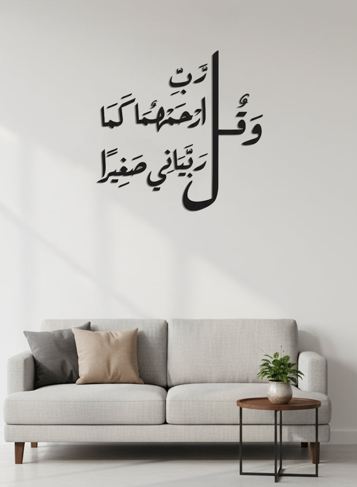 وَقُل رَّبِّ ارحَمهُمَا